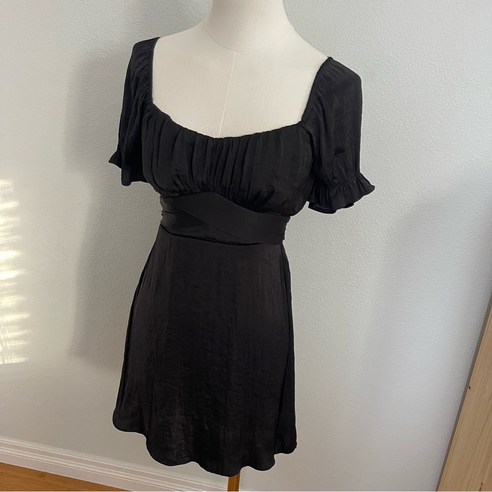 Cocktail Empire Waist Dress Sweetheart Neckline Milkmaid Babydoll Dark Coquette